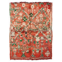  Tapis Aït Sgougou marocain vintage rouge orné, curated by Breuckelen Berber