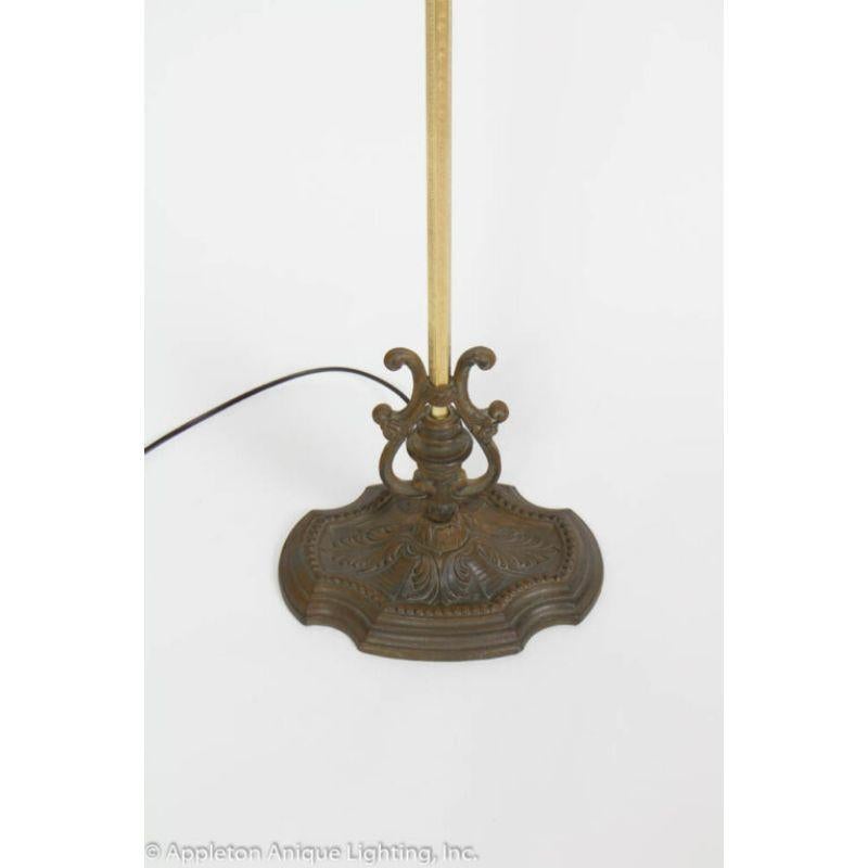 Ornate Rococo Revival Bridge Lamp with Pleated and Ruched off White ...