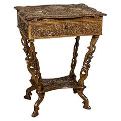 Ornate Sewing Table, circa 1900-1910