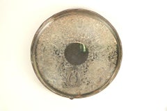 Ornate Silver-Plated Engraved Serving Tray