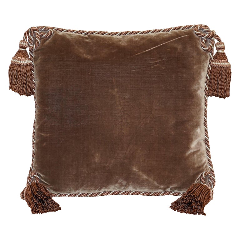 Ornate Sofa Armchair Cushion with Ornate Tassels and Feather Filli from Fendi Sofa at 1stDibs