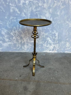 Ornate Spanish 1950s Patinated Gilt Drinks Table