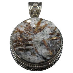 Ornate Sterling Silver Astrophyllite Pendant