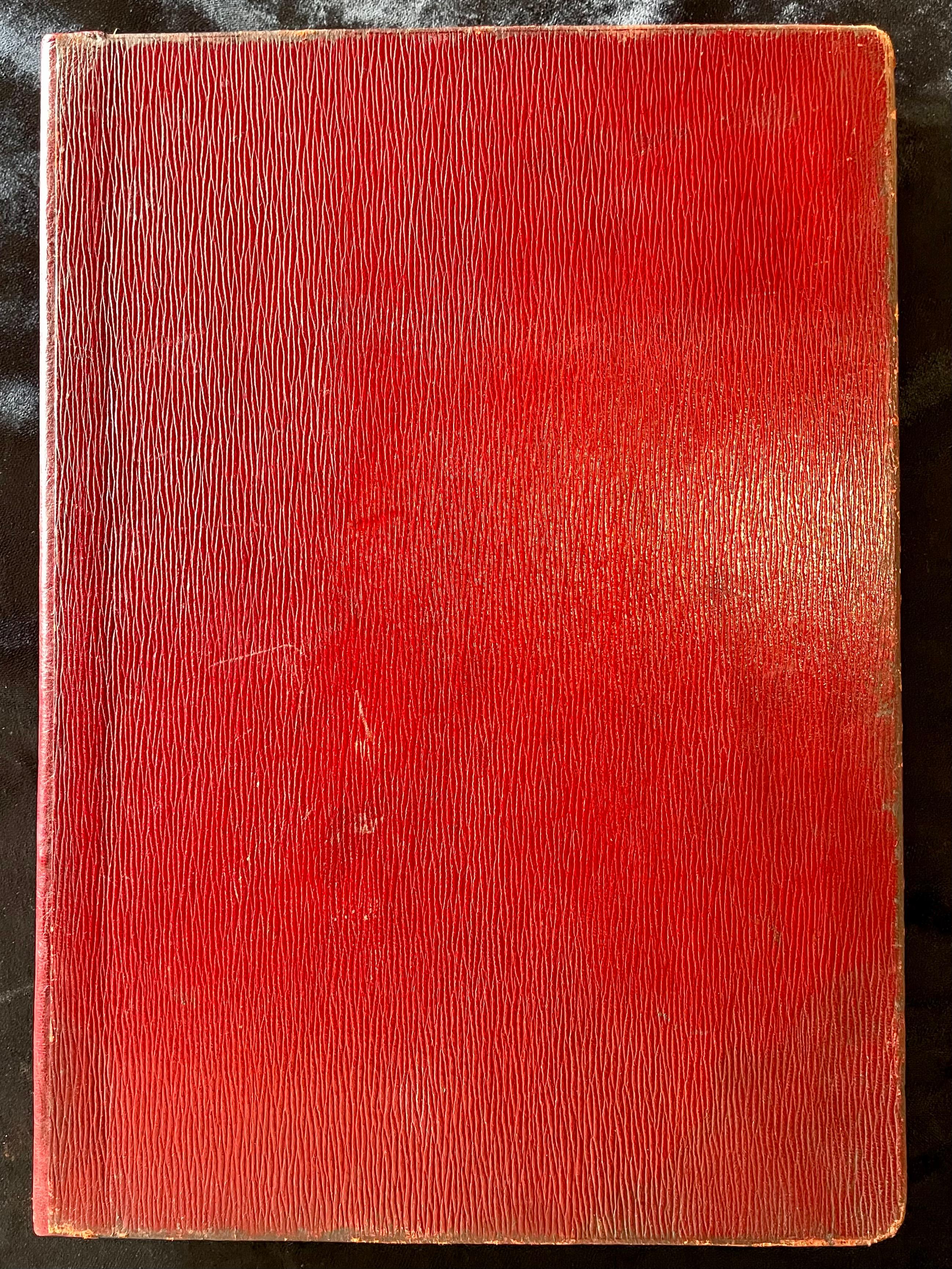 Ornate Sterling Silver Book Cover Photo Scrap Album w Red Leather Interior 9