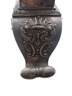 Ornate Sterling Silver dressing table mirror on stand