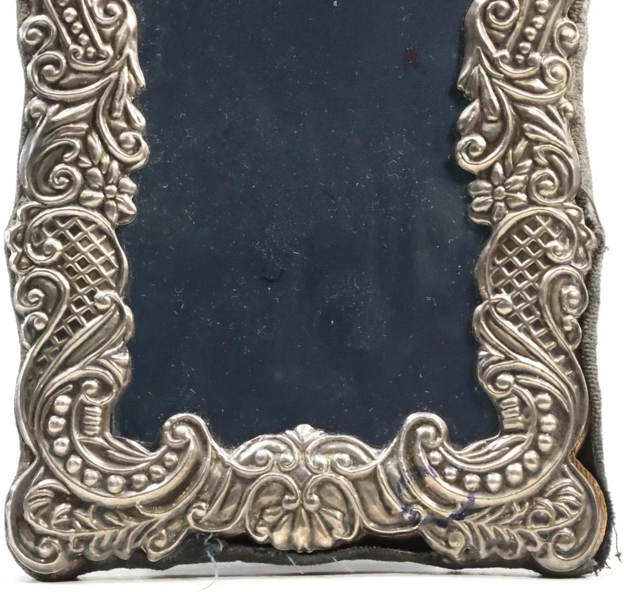 20th Century Ornate Sterling Silver Picture Frame For Sale