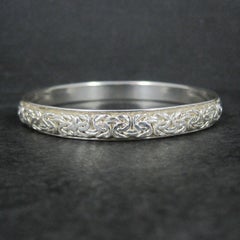 Ornate Sterling Silver Worry Bangle Bracelet 8 Inches