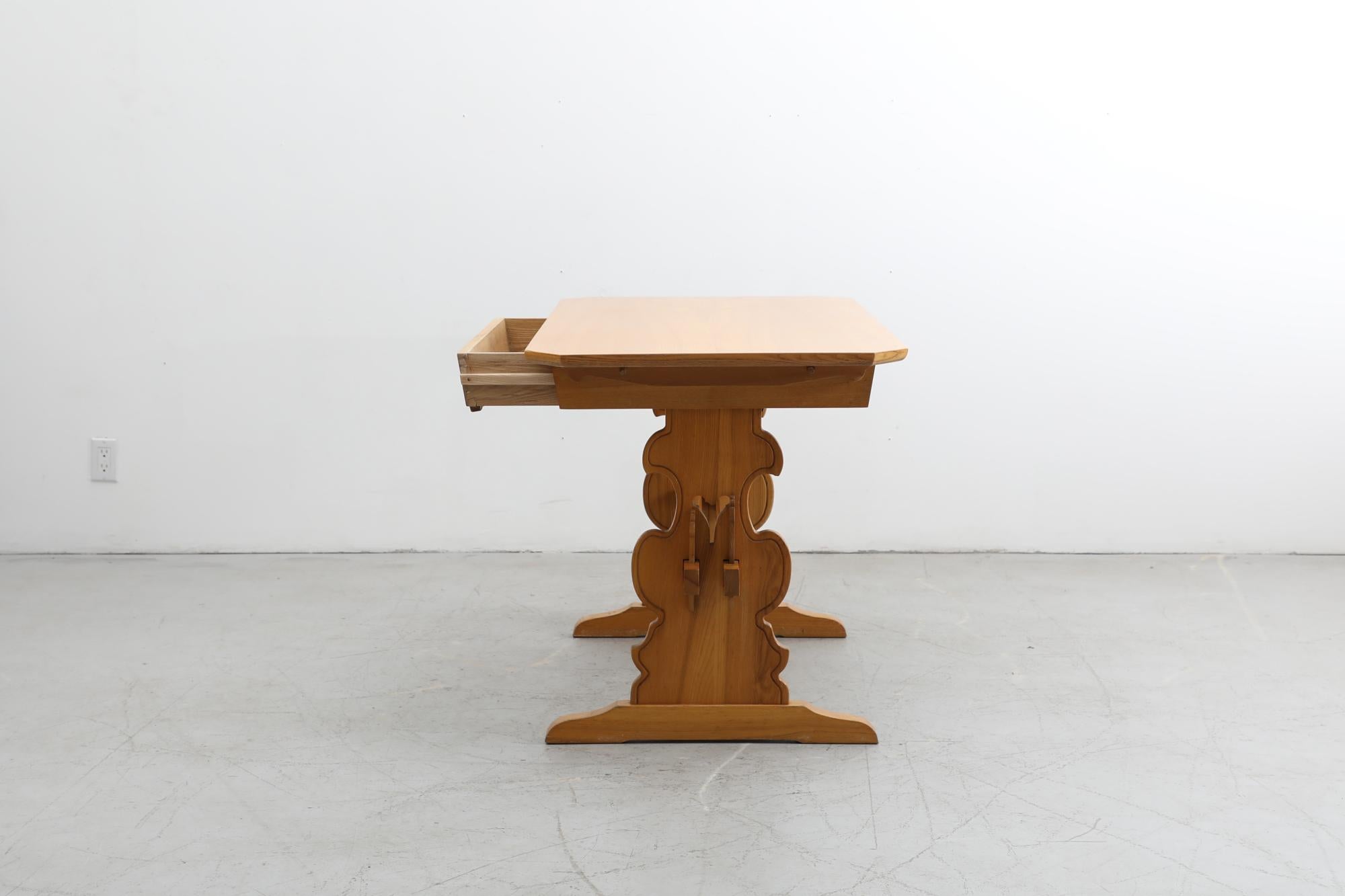 Mid-20th Century Ornate Tyrolean Pine Table