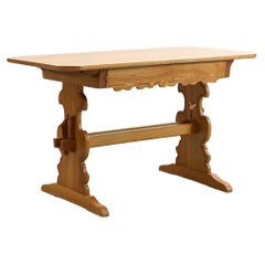 Vintage Ornate Tyrolean Pine Table