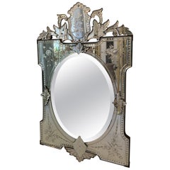 Ornate Venetian Mirror, circa 1920s-1940s, France