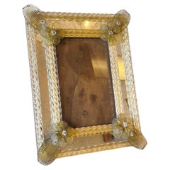 Ornate Venetian Murano Glass Picture or Photograph Frame Desk or Table Accessory