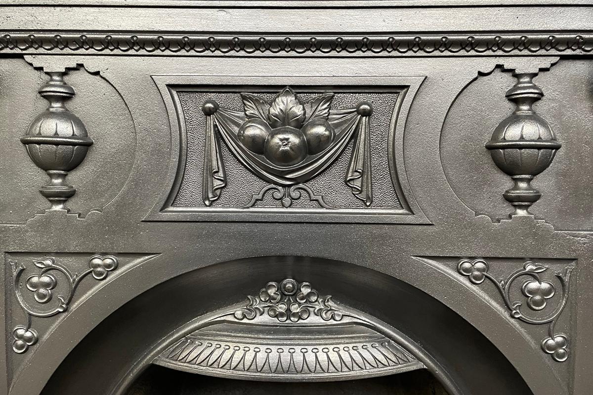 Cast Ornate Victorian cast iron combination fireplace