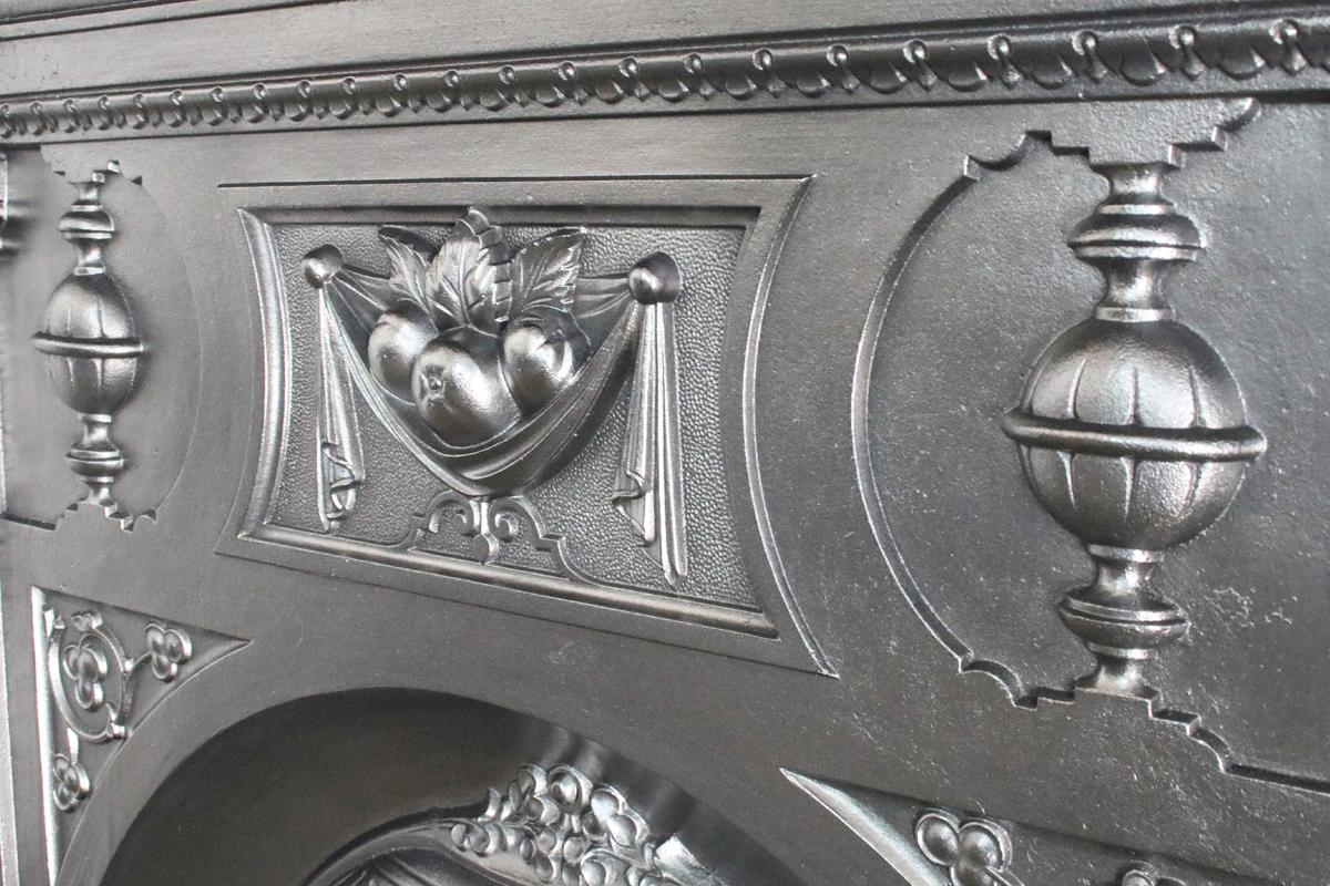 Ornate Victorian Cast Iron Combination Fireplace Grate 1