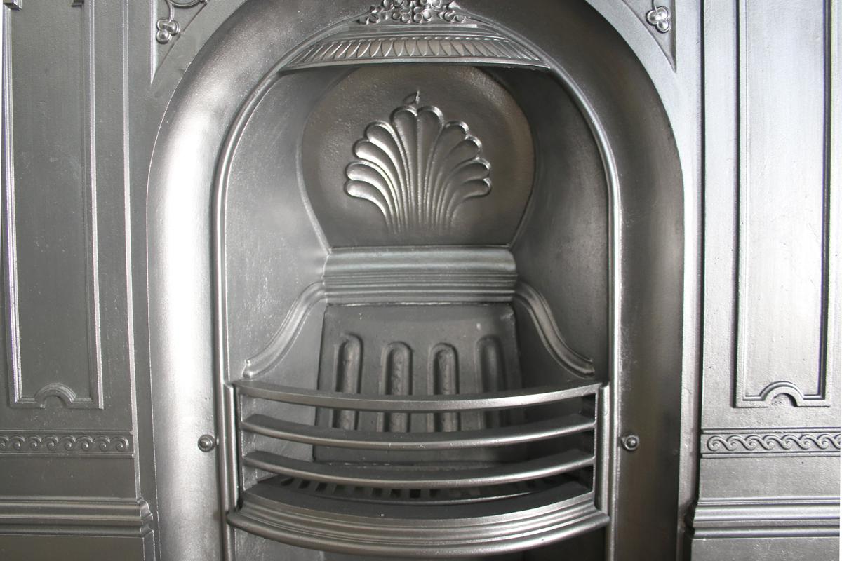 Ornate Victorian Cast Iron Combination Fireplace Grate 2