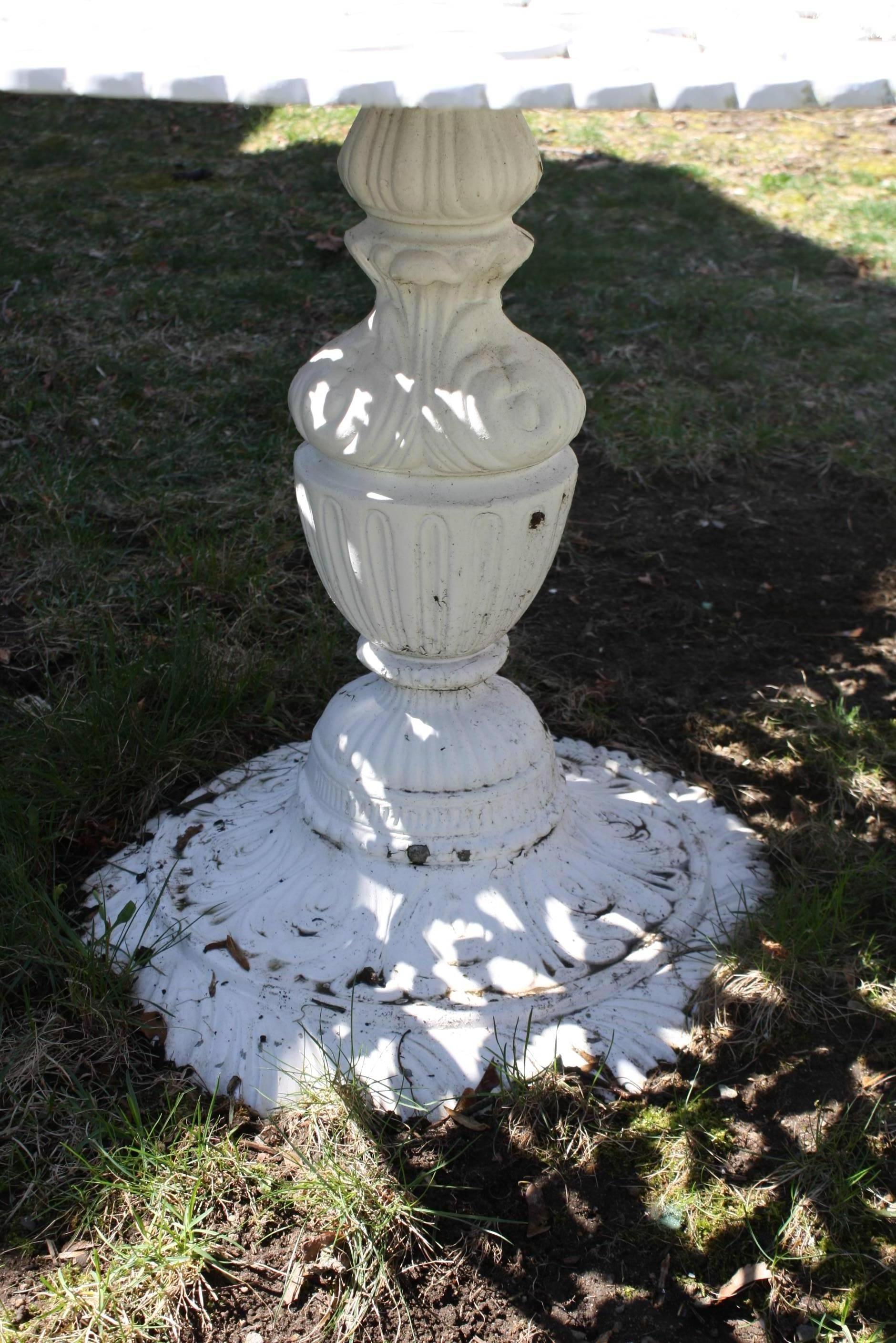 Ornate Victorian Style Garden Dining Set in Cast Aluminum 7