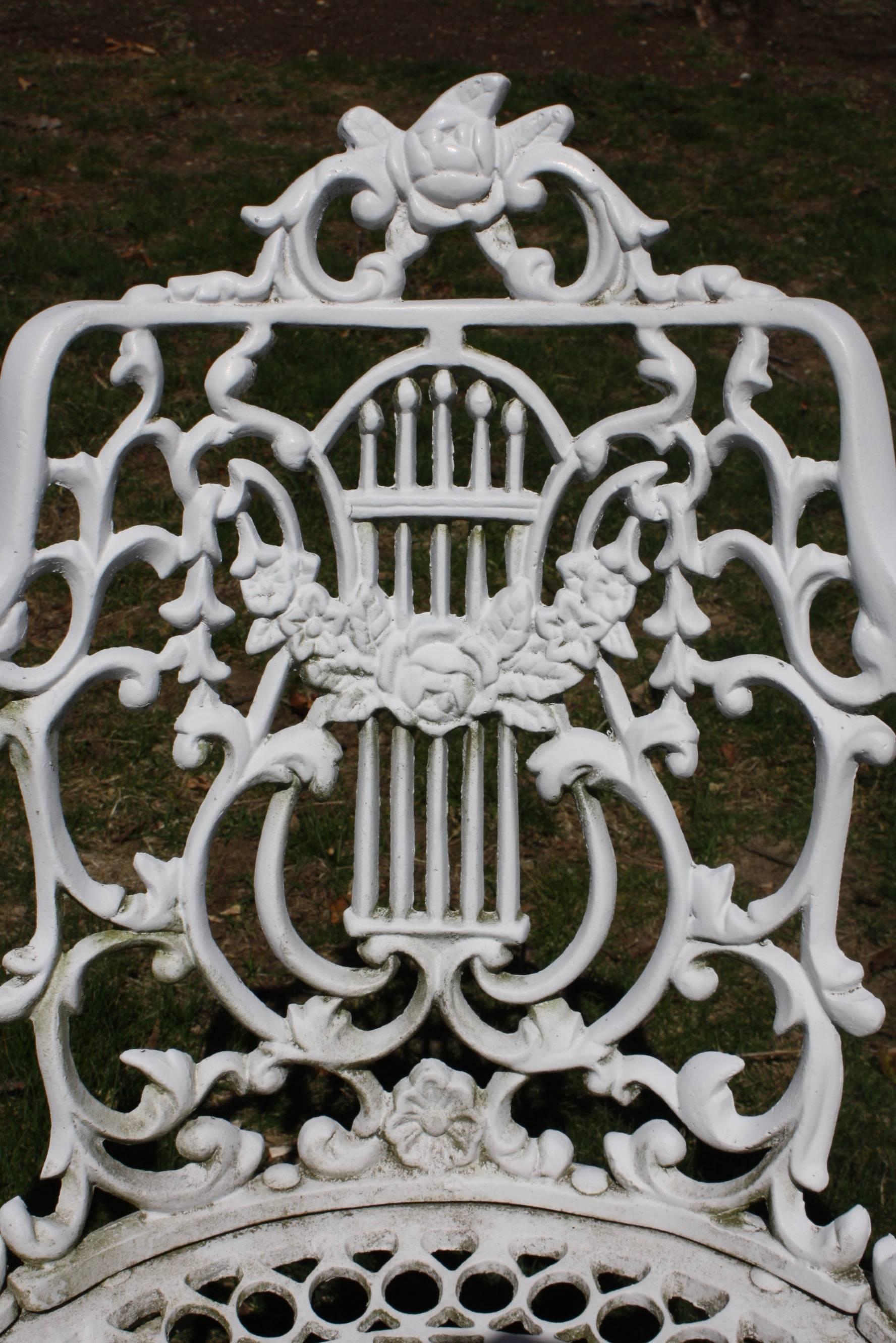 Ornate Victorian Style Garden Dining Set in Cast Aluminum 1