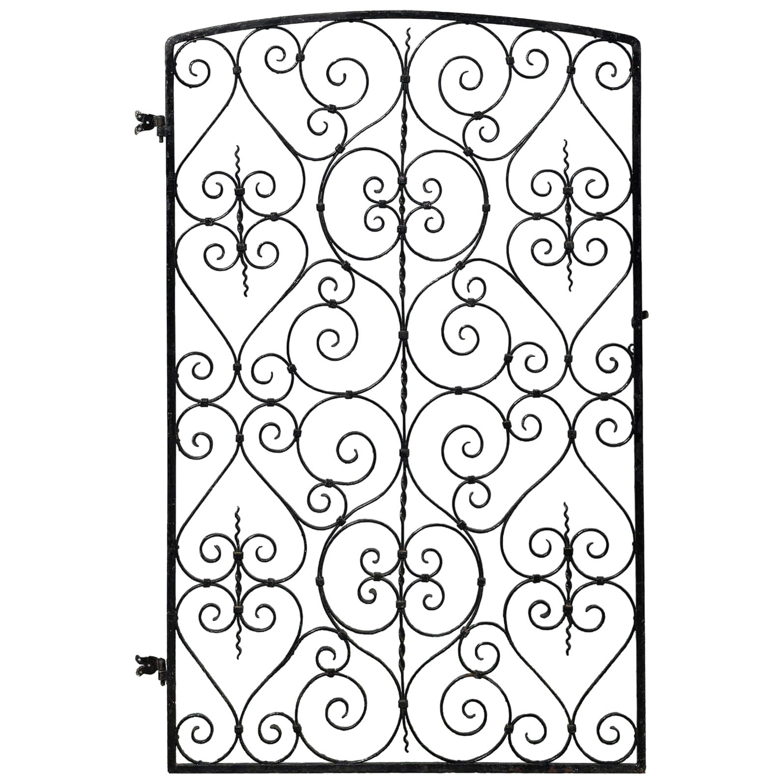 Cancello da giardino vittoriano ornato in ferro battuto