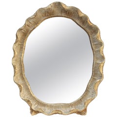 Ornate Vintage Italian Giltwood Vanity Mirror