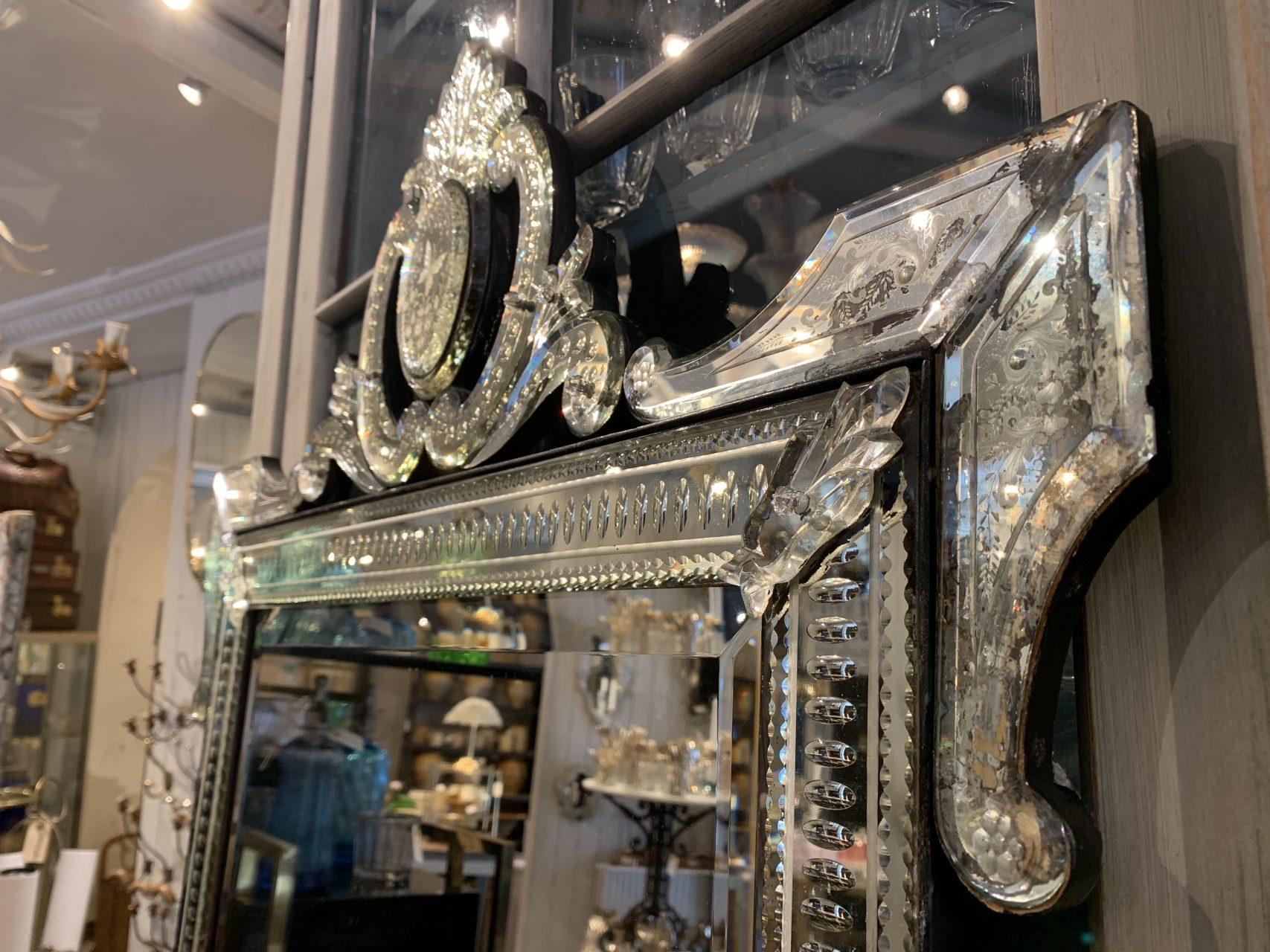 Ornate Vintage Venetian Mirror, circa 1920s-1930s, France In Good Condition In Copenhagen K, DK