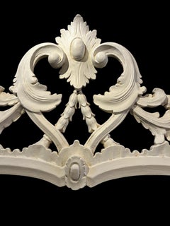 Ornate White Painted Overmantle Mirror