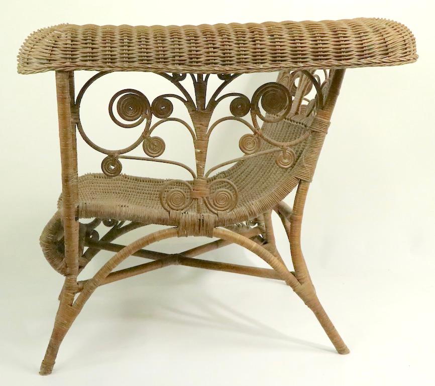 Ornate Wicker Corner Chair 3