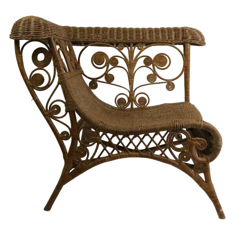 Ornate Wicker Corner Chair
