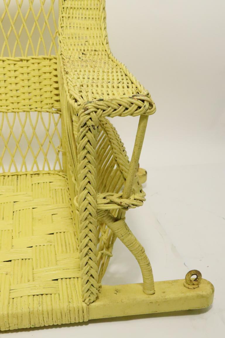 Ornate Wicker Porch Swing Attributed to Heywood Brothers 1