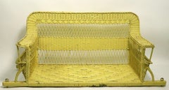 Ornate Wicker Porch Swing Attributed to Heywood Brothers