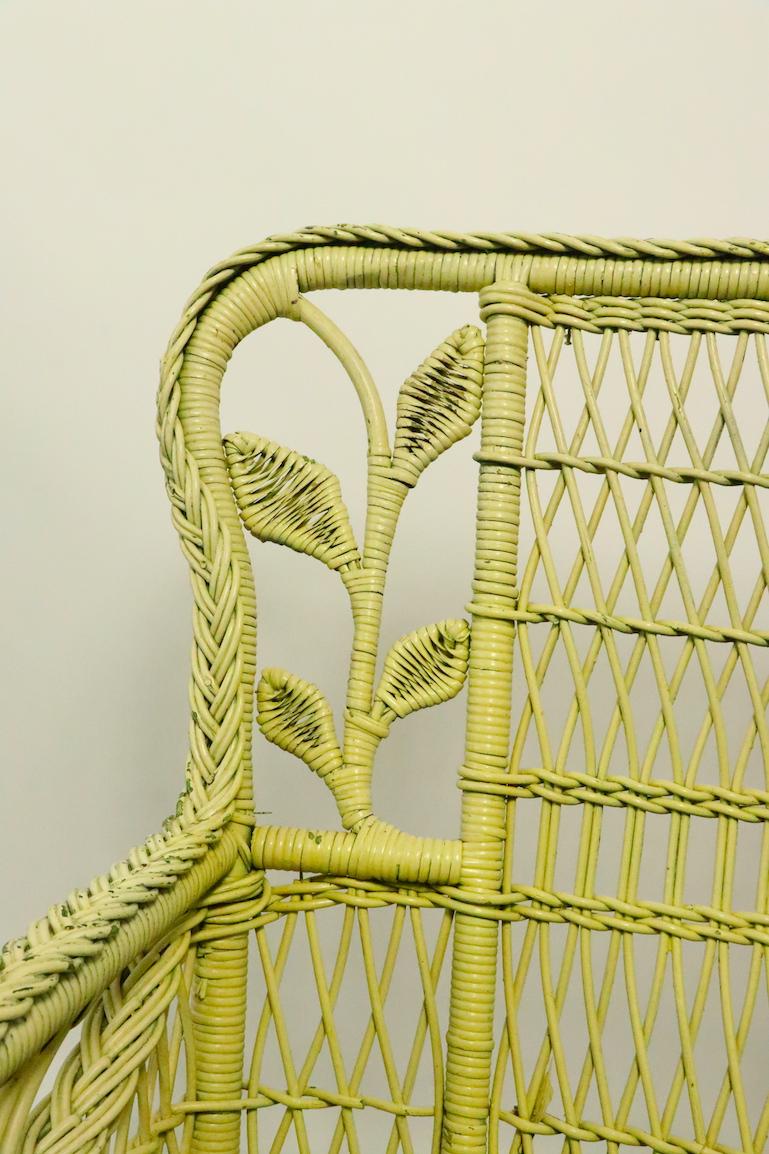 Ornate Wicker Rocking Chair Attributed to Heywood Brothers Company 2