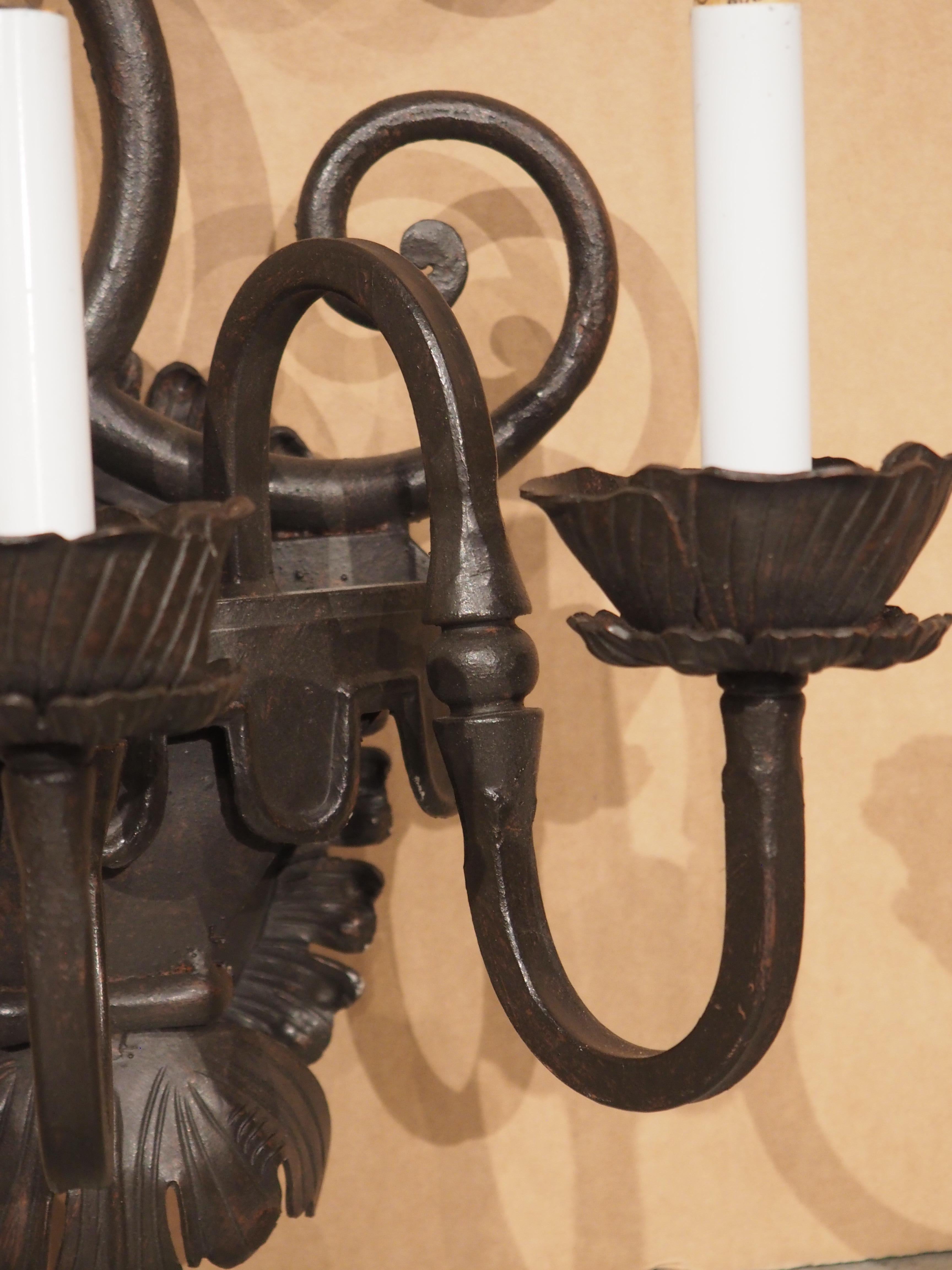 Ornate Wrought Iron 3 Light Sconce in the Spanish Style 1