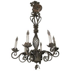 Ornate Wrought Iron Chandelier