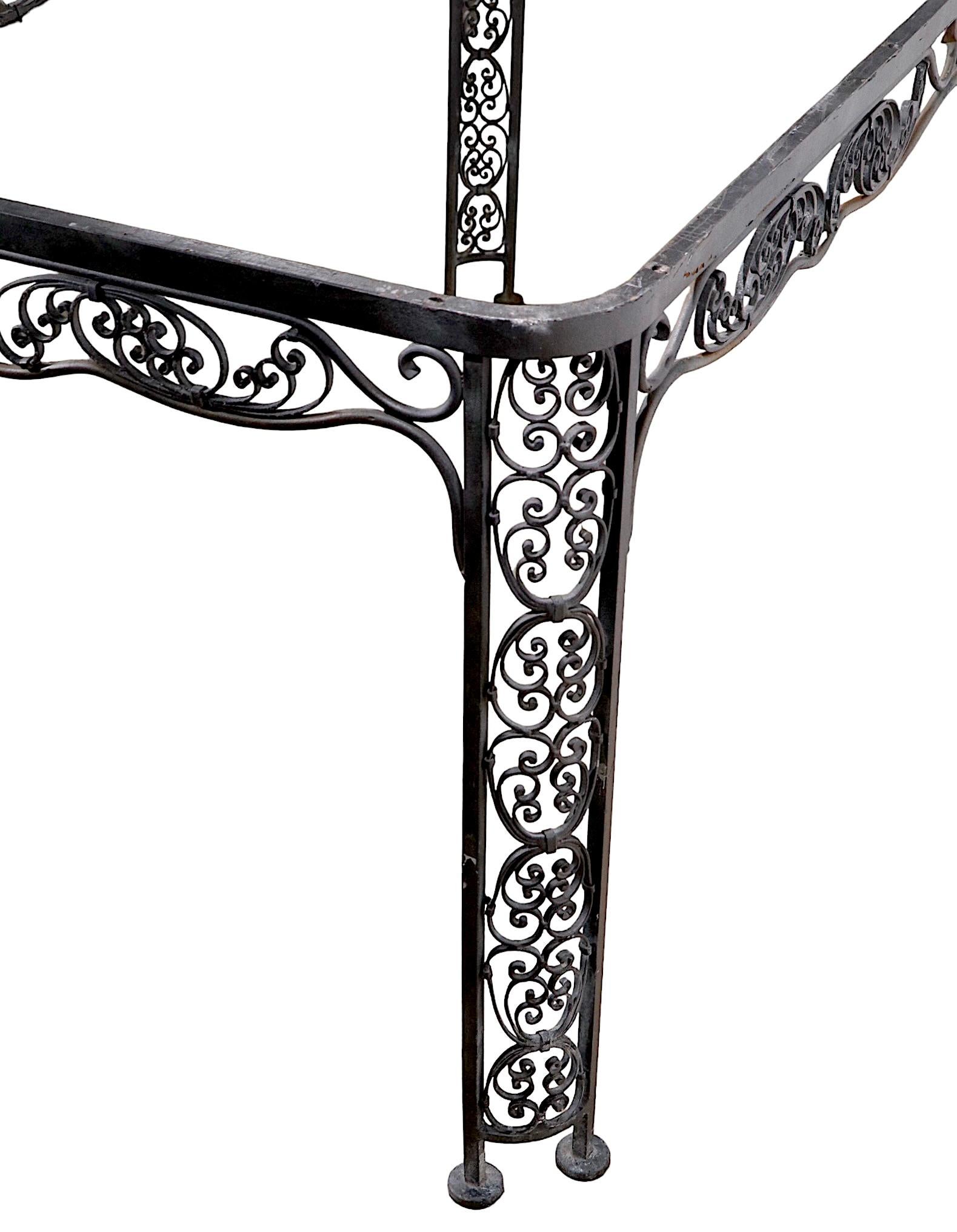 wrought iron table rectangle