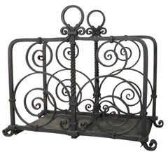 Ornate Wrought Iron Log Holder