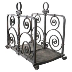 Ornate Wrought Iron Log Holder
