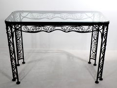 Ornate Wrought Iron Patio Table by Lee Woodard