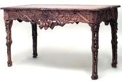 Rustic Black Forest Walnut Center Table