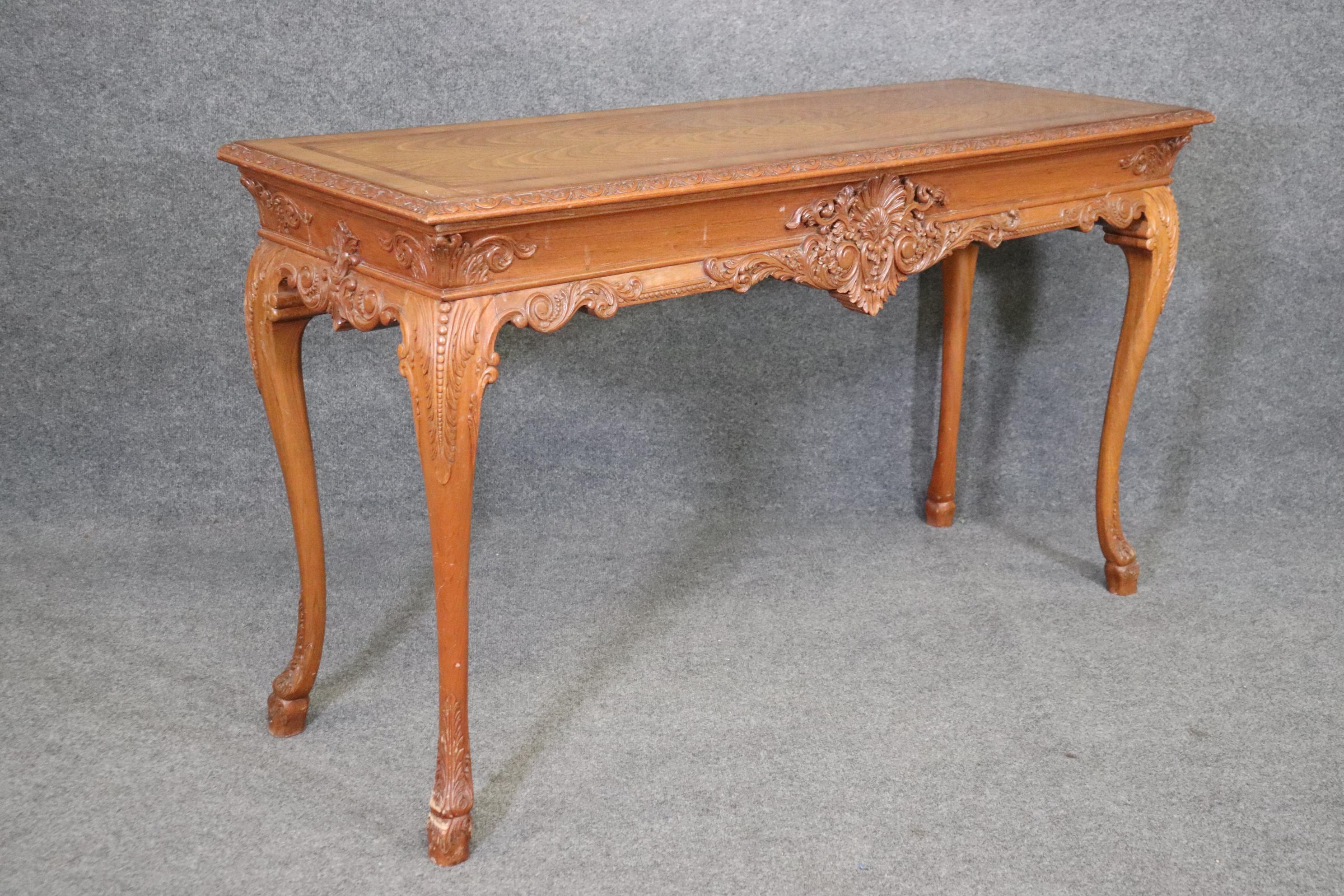 an ornately carved table