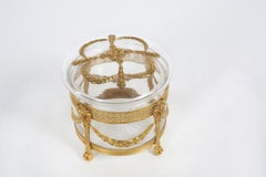 Ornately Gilt Design Details / Crystal Covered Box
