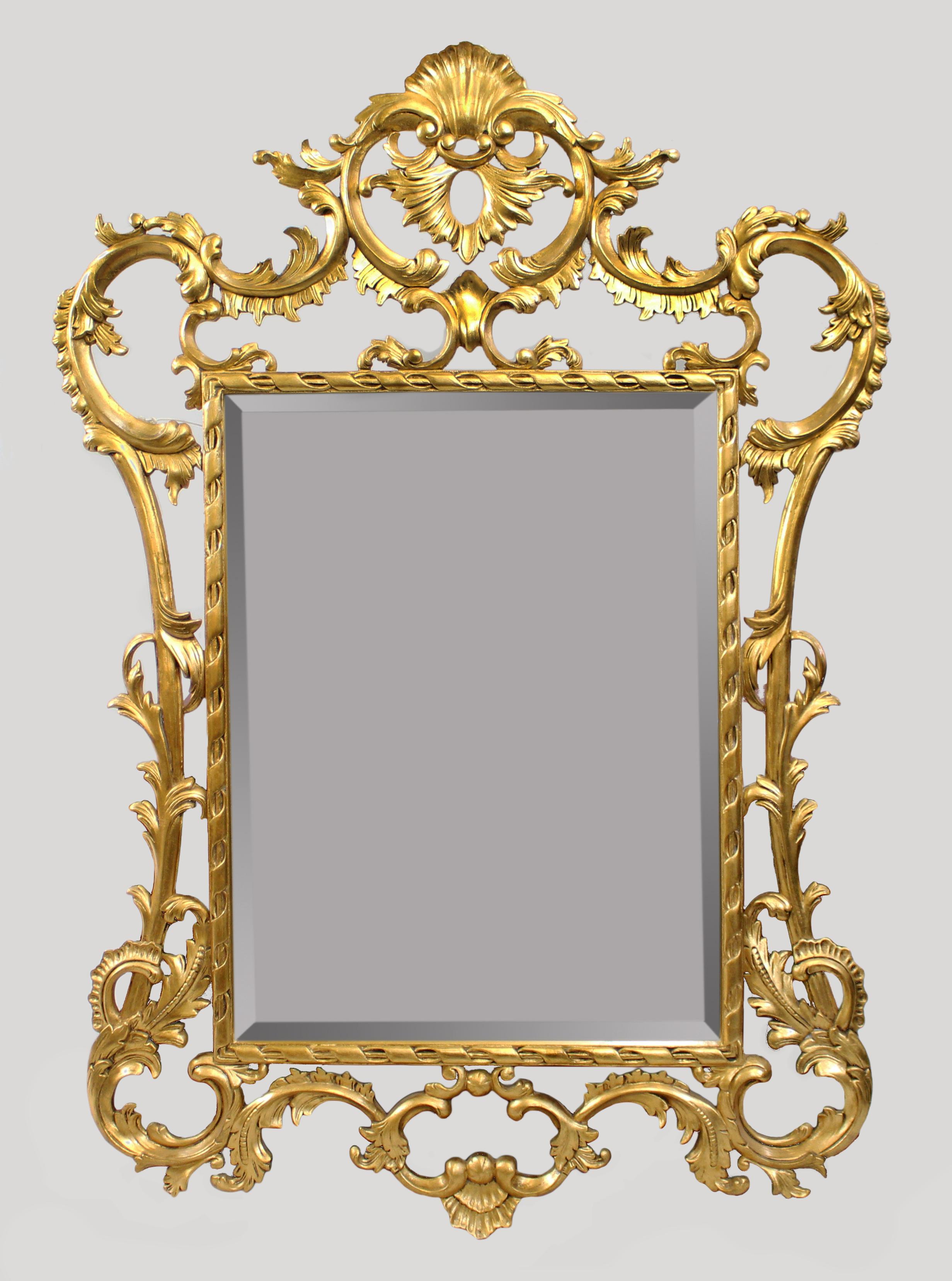 Ornately hand carved giltwood bevelled glass mirror


Measures: Width 92 cm 3 ft

Height 130 cm 4 ft 3 in.
 

Period Late 20th c.

Description Ornate finely hand carved wood frame with true gold leaf finish. Bevelled glass