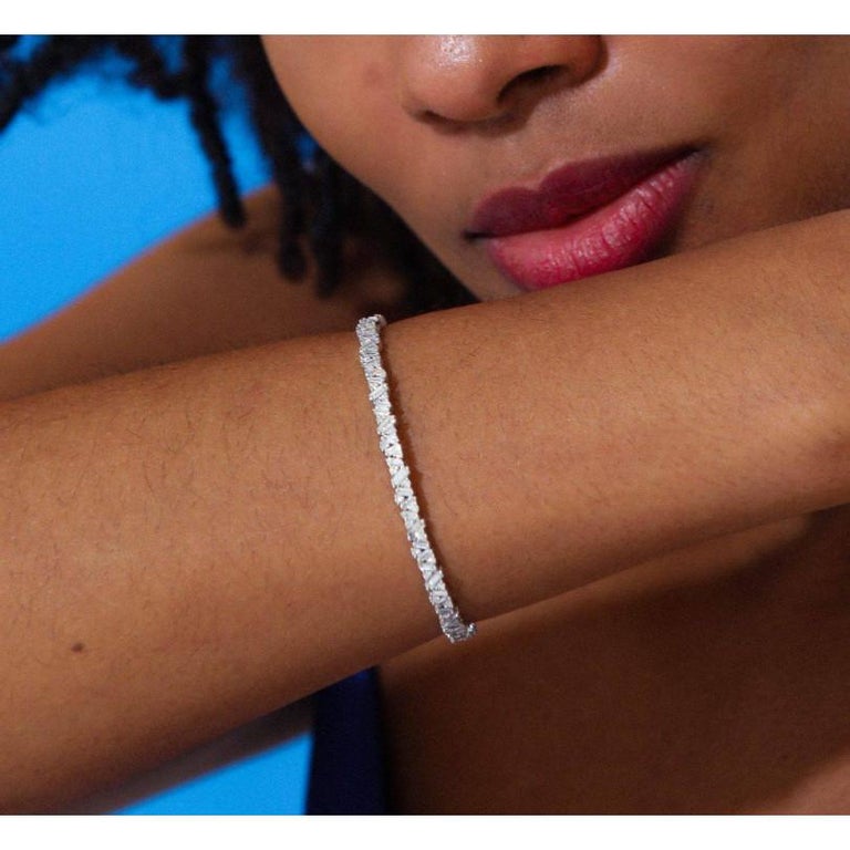 Bracelet Manchette Diamants 0.64 Ct Or Rose 14k - Spectrum - Joaillerie Fine Inde