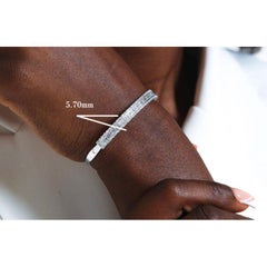 2.40ct Baguette Diamond Bangle Solid Gold Bracelet