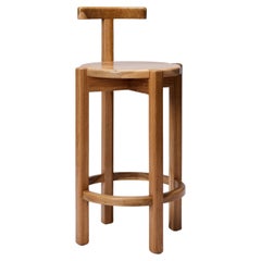 Taburete de bar contemporáneo ORNO de madera maciza by Ries