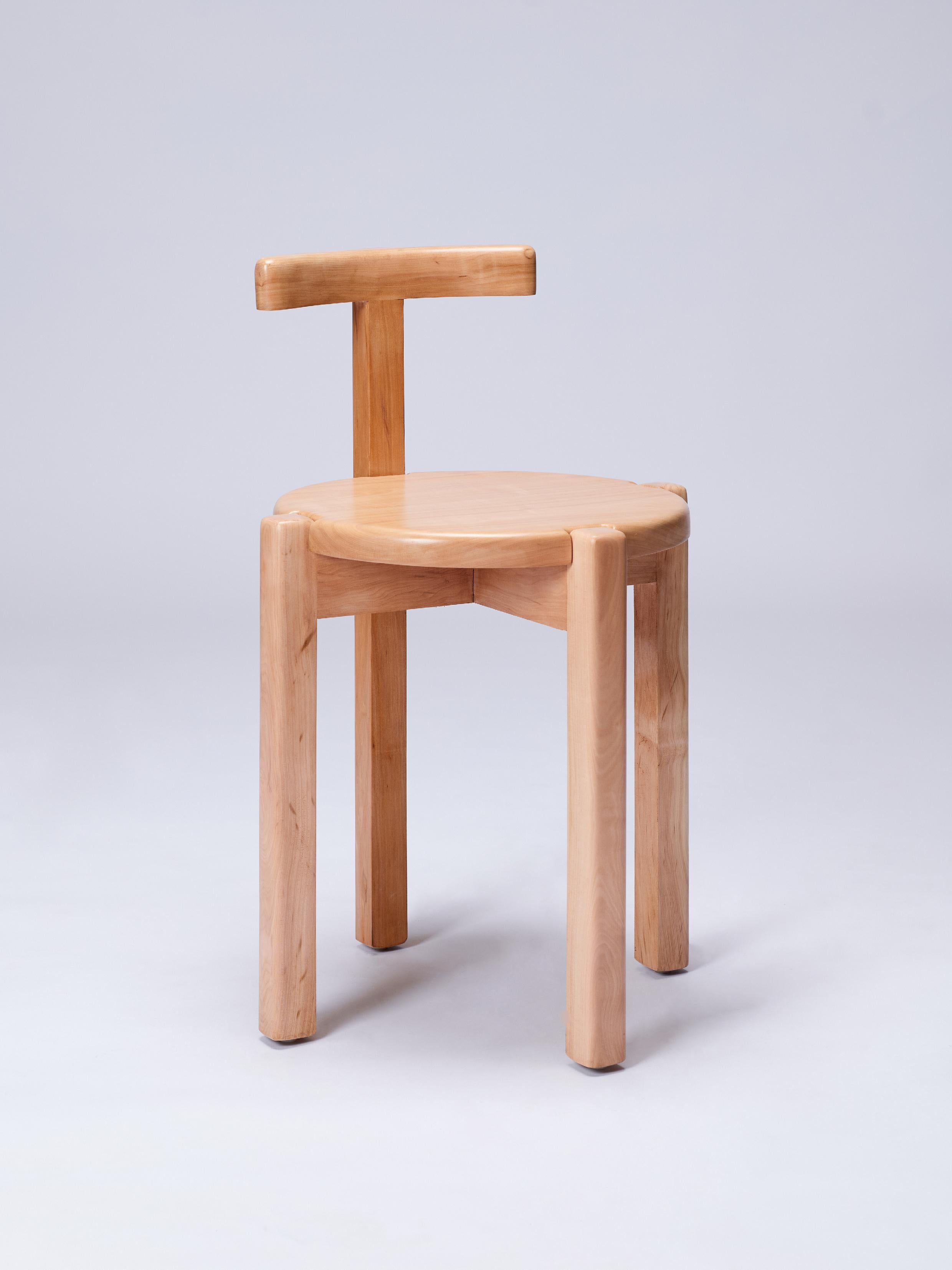 ORNO Zeitgenössischer Stuhl aus massivem Hartholz von Ries im Angebot 4