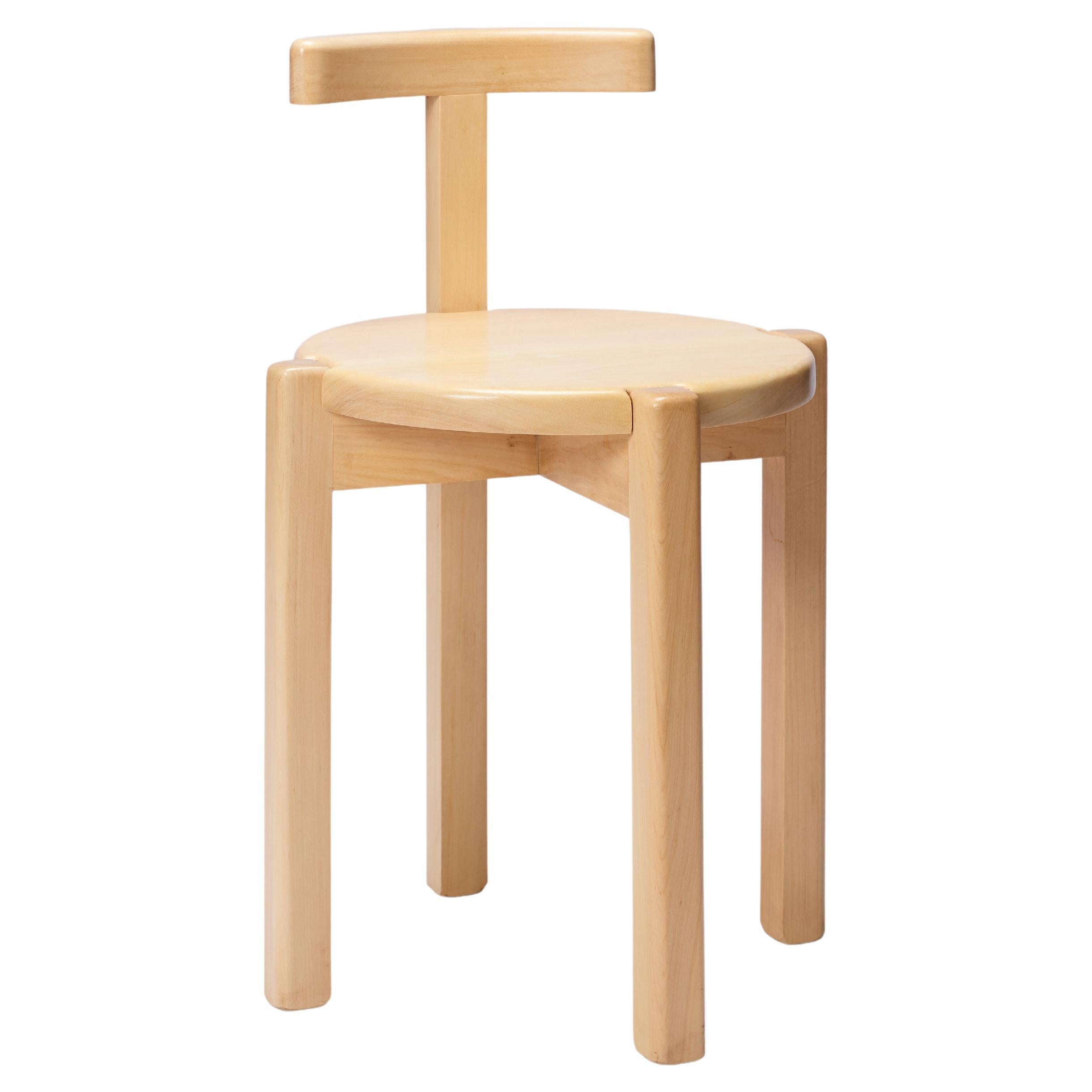 ORNO Zeitgenössischer Stuhl aus massivem Hartholz von Ries