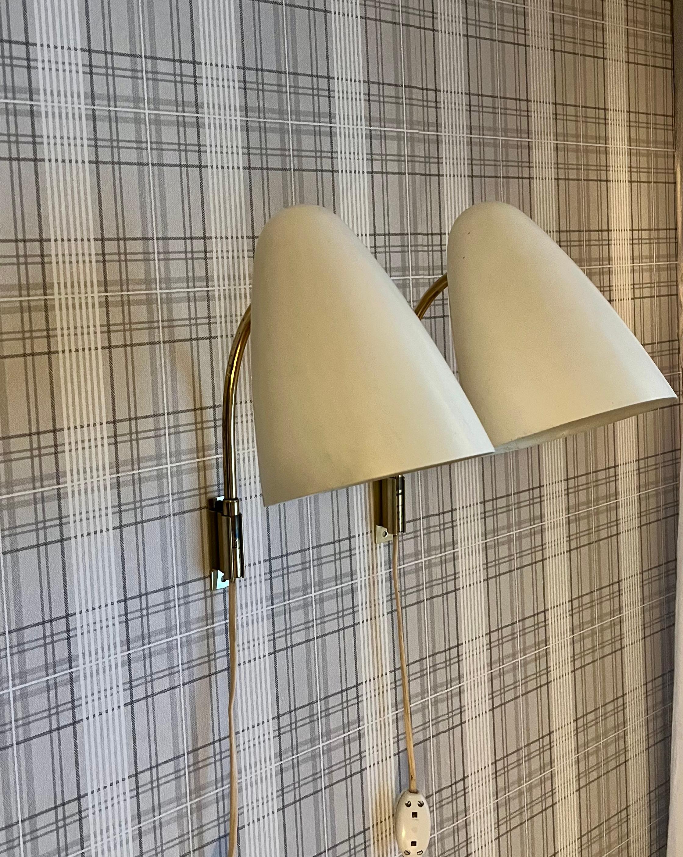 Scandinavian Modern ORNO Lisa Johansson-Pape wall lamps, model 3054 For Sale