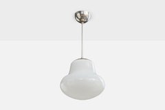 Orno, lampada a sospensione, vetro, cromo, Finlandia, anni '30