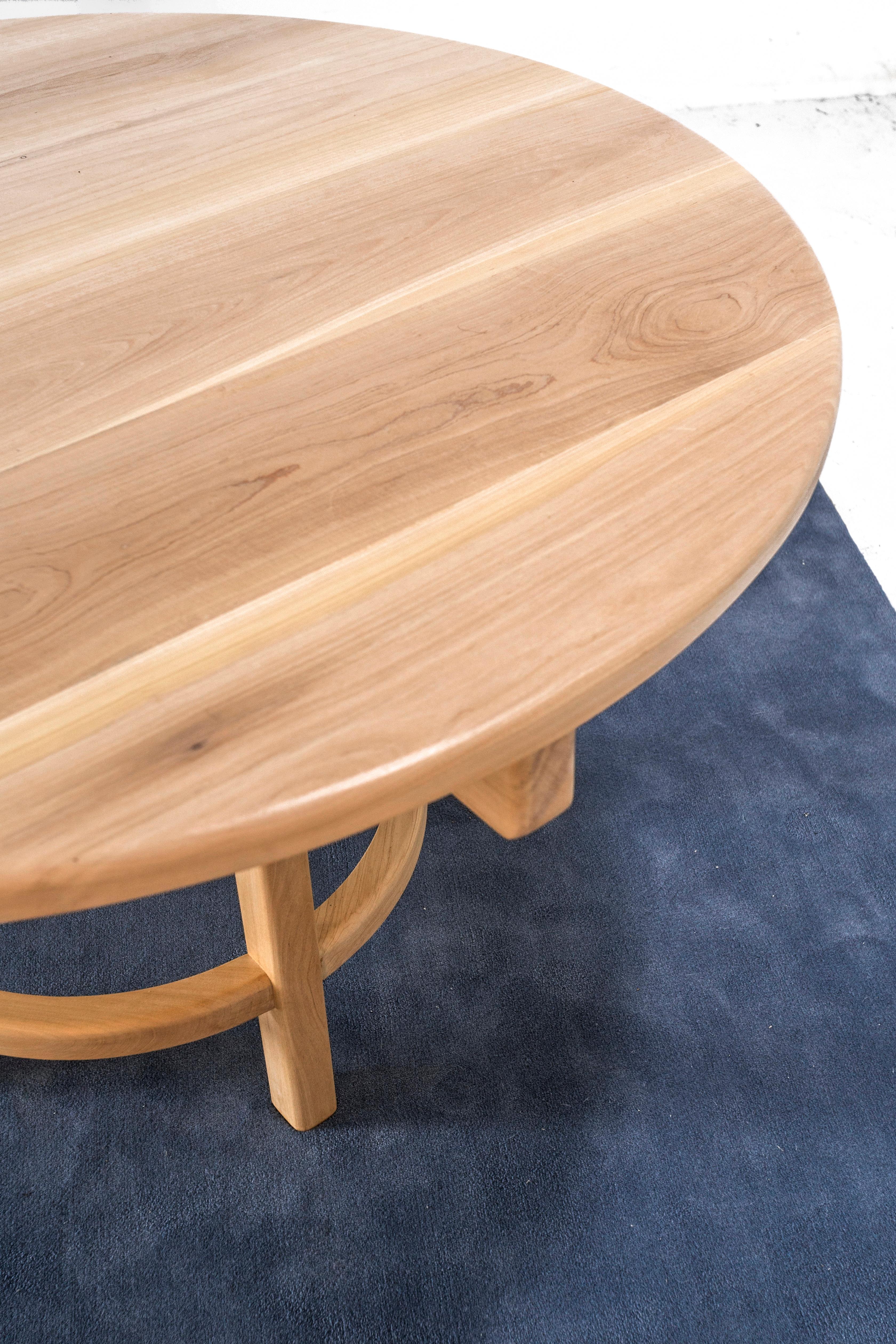 Wood Orno Round Dining Table by Ries For Sale