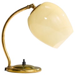 Orno, Table Lamp, Brass, Glass, Finland, 1950s