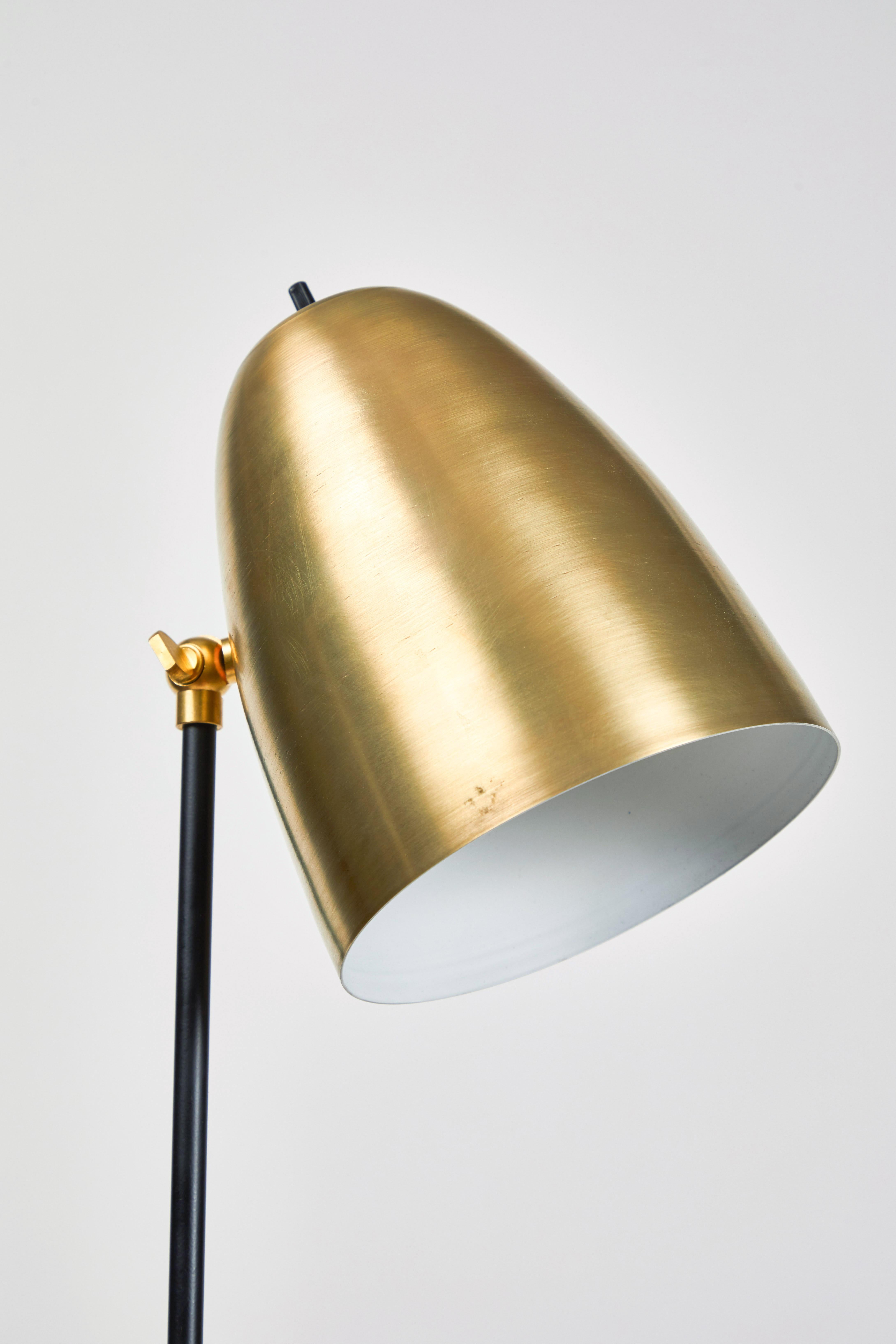'ORO' Brass and Metal Floor Lamp For Sale 3