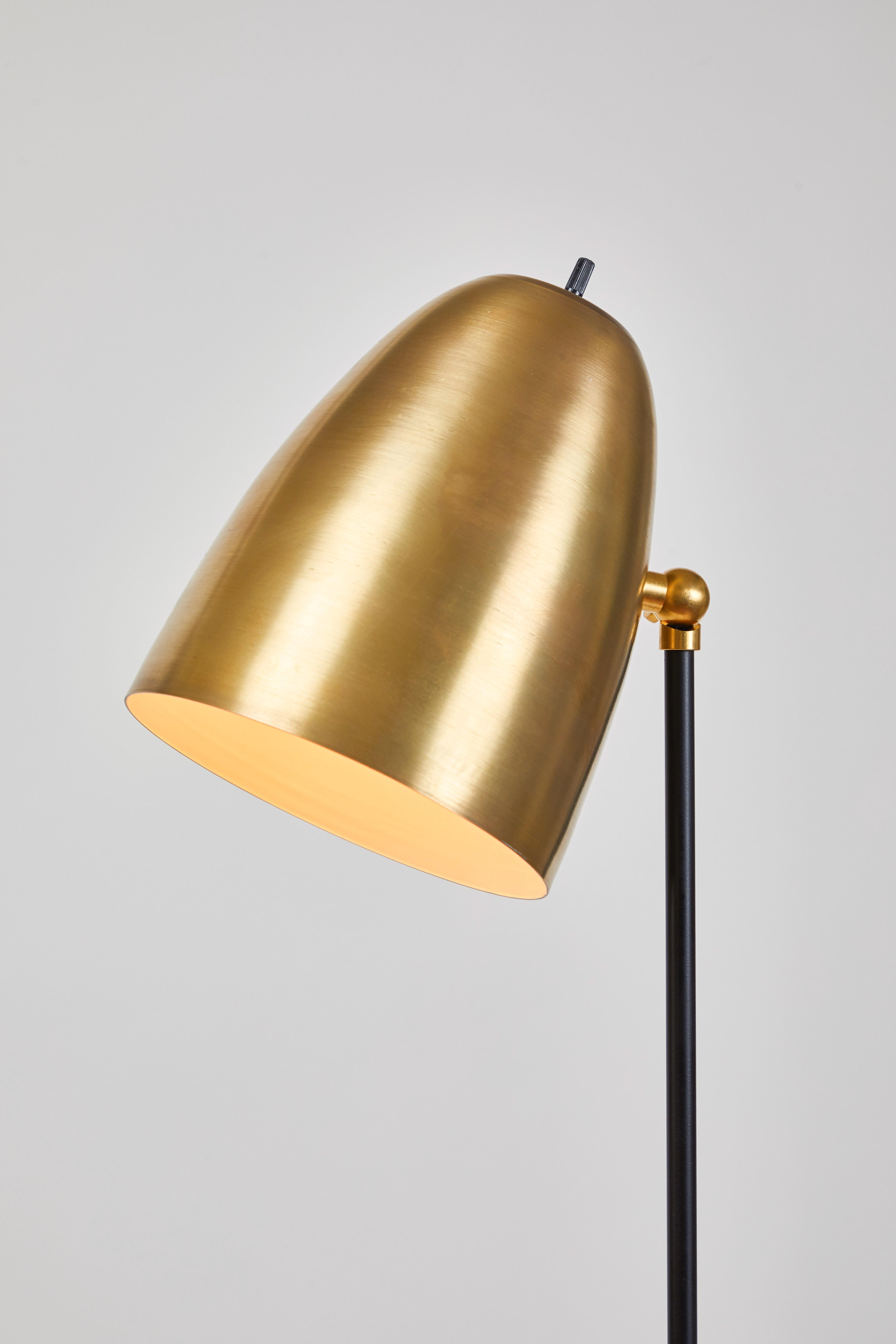 'ORO' Brass and Metal Floor Lamp For Sale 1